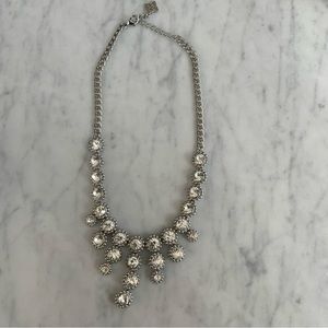 Nordstrom silver rhinestone statement necklace